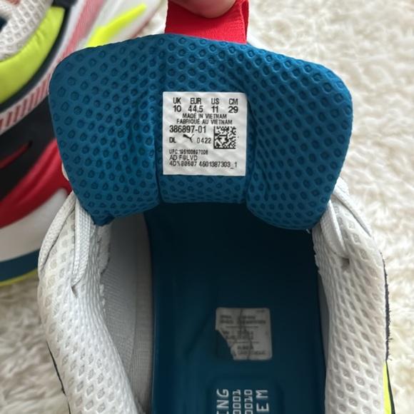 PUMA RS-X Goods White Black Red Green Athletic Shoes Men size 11 - Picture 5 of 8